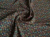 Твіл платтяний дрібні квіточки, коричневий з голубим - інтернет-магазин tkani-atlas.com.ua