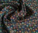 Твіл платтяний дрібні квіточки, коричневий з голубим - фото 3 - інтернет-магазин tkani-atlas.com.ua