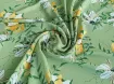 Шифон креповий лілії, олива - інтернет-магазин tkani-atlas.com.ua