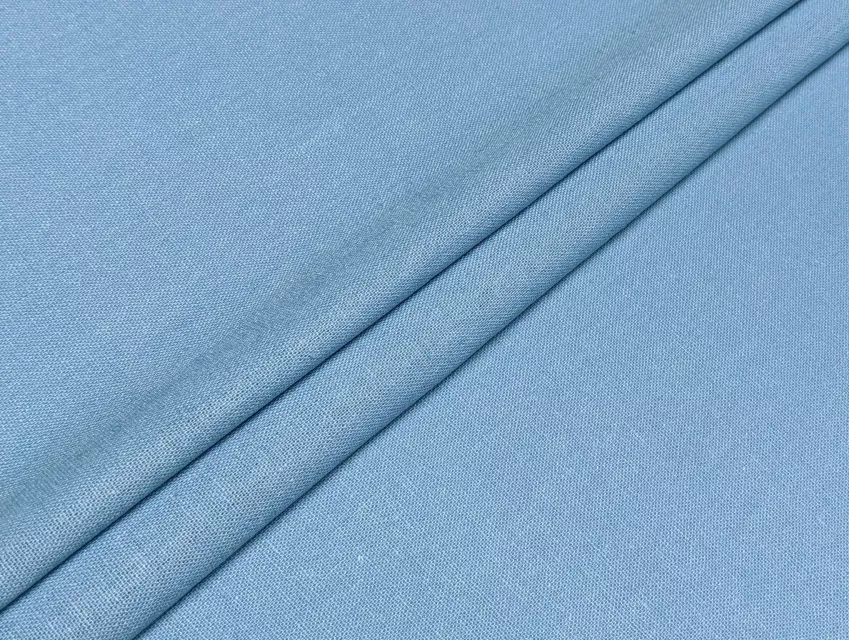 Лен однотонный, джинсовый голубой - фото 1 - интернет-магазин tkani-atlas.com.ua