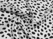 Штапель шелковистый леопард, черный на белом - интернет-магазин tkani-atlas.com.ua