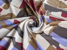 Софт принт квіткова абстракція, бежевий - інтернет-магазин tkani-atlas.com.ua