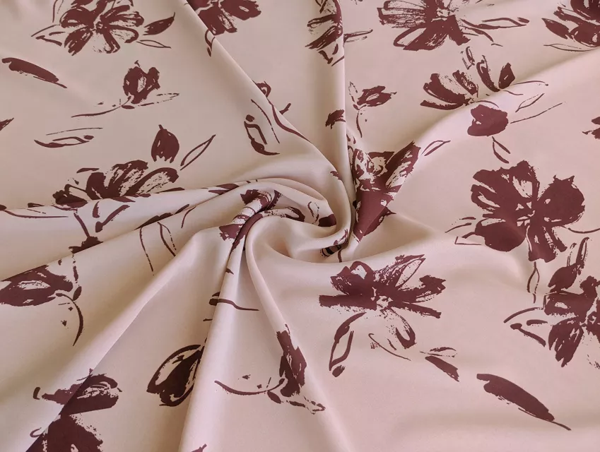 Шифон софт Грейс великі квіти, рожева пудра - фото 1 - інтернет-магазин tkani-atlas.com.ua