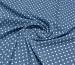 Креп Шери горошки 4 мм, джинсовый голубой - фото 1 - интернет-магазин tkani-atlas.com.ua