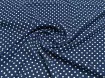 Креп Шері горошки 4 мм, джинсовий синій - інтернет-магазин tkani-atlas.com.ua