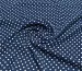 Креп Шері горошки 4 мм, джинсовий синій - фото 1 - інтернет-магазин tkani-atlas.com.ua