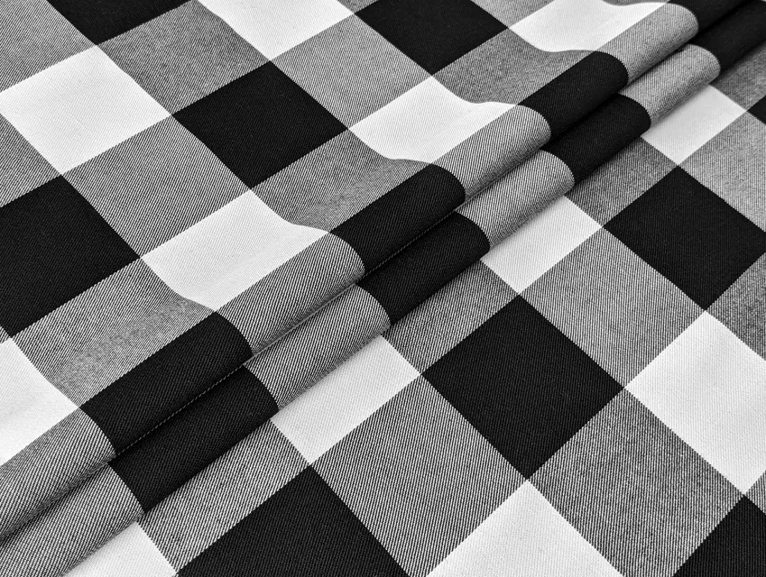 Костюмная квадраты, черно-белый с серым - фото 1 - интернет-магазин tkani-atlas.com.ua