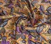 Штапель шелковистый абстракция листья, оранжевый - фото 1 - интернет-магазин tkani-atlas.com.ua