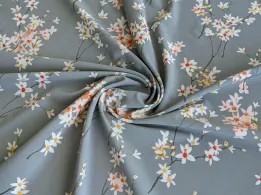 Софт принт цветочная нежность, серый - интернет-магазин tkani-atlas.com.ua
