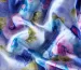 Шелк сатин цветочная акварель, голубой - фото 4 - интернет-магазин tkani-atlas.com.ua