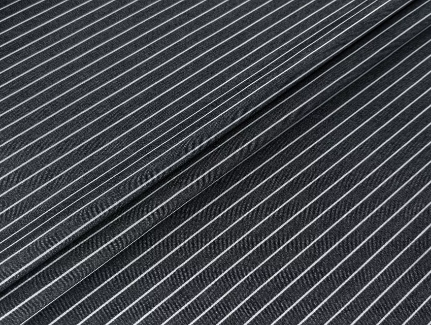 Джинс тенсел полоска 8 мм, темно-серый - фото 1 - интернет-магазин tkani-atlas.com.ua