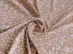 Шовк Армані нерівномірні горошки, темний бежевий - інтернет-магазин tkani-atlas.com.ua