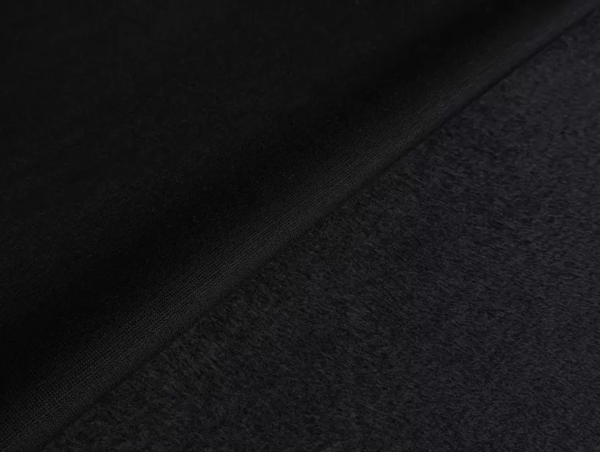 Трикотаж на хутрі, чорний - фото 1 - інтернет-магазин tkani-atlas.com.ua
