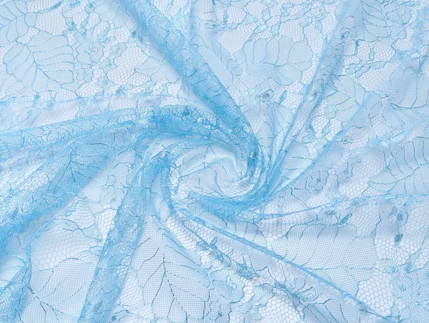 Гипюр нейлон кружевная нежность, голубой - фото 1 - интернет-магазин tkani-atlas.com.ua