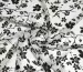 Шифон креповий квіткове плетіння, чорний на білому - фото 1 - інтернет-магазин tkani-atlas.com.ua