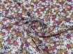 Шифон креповий різнокольорові ромашки, темно-рожевий з бежевим - інтернет-магазин tkani-atlas.com.ua