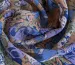 Шифон креповый голубые цветочки, бежевый - фото 2 - интернет-магазин tkani-atlas.com.ua
