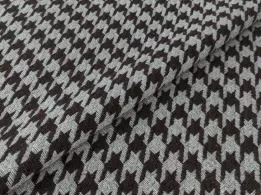 Костюмна твідова гусяча лапка, коричневий з сірим - інтернет-магазин tkani-atlas.com.ua