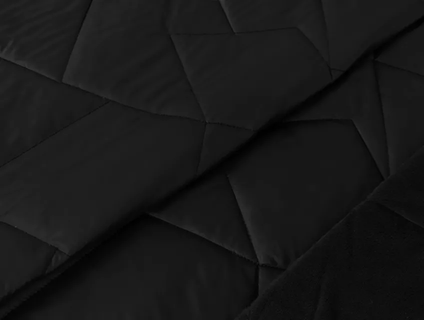 Плащевка на подкладке вельбо крупный орнамент, черный - фото 1 - интернет-магазин tkani-atlas.com.ua