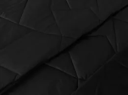 Плащевка на подкладке вельбо крупный орнамент, черный - интернет-магазин tkani-atlas.com.ua