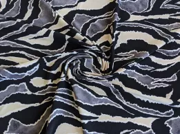 Трикотаж масло зебра, серый с черным - интернет-магазин tkani-atlas.com.ua