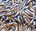 Шелк Армани абстракция, бежевый с синим - фото 3 - интернет-магазин tkani-atlas.com.ua