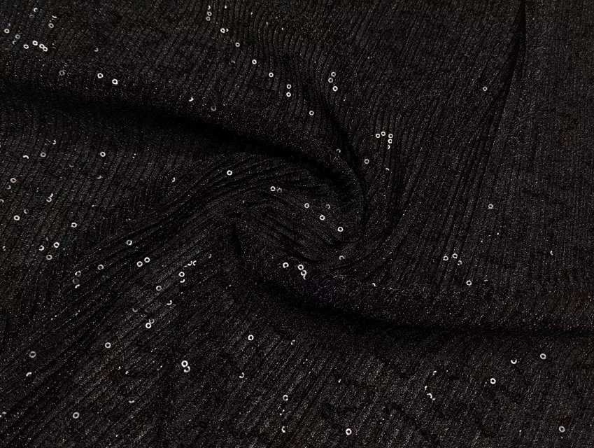 Трикотаж люрекс с пайетка гофре - фото 1 - интернет-магазин tkani-atlas.com.ua