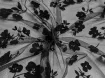 Сетка с флоком полевые цветы, черный - интернет-магазин tkani-atlas.com.ua