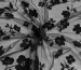 Сетка с флоком полевые цветы, черный - фото 1 - интернет-магазин tkani-atlas.com.ua