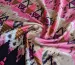 Атлас сатин геометрическая мозаика, розово-бежевый - фото 1 - интернет-магазин tkani-atlas.com.ua