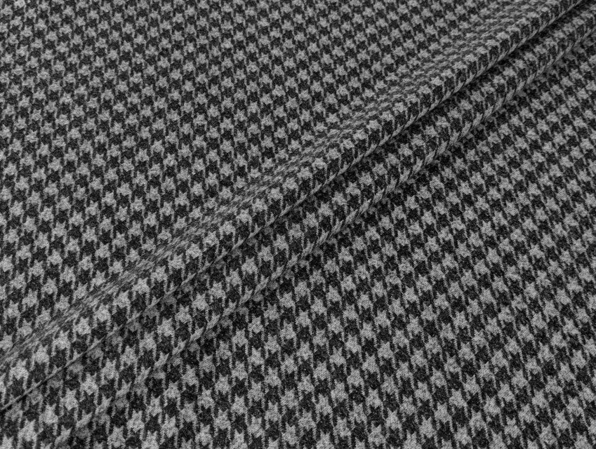 Трикотаж Камилла гусиная лапка 12 мм, темно-серый - фото 1 - интернет-магазин tkani-atlas.com.ua