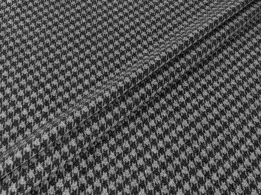 Трикотаж Каміла гусяча лапка 12 мм, темно-сірий - інтернет-магазин tkani-atlas.com.ua