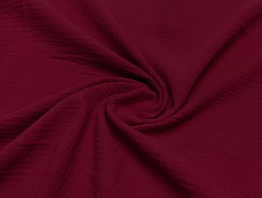 Муслін двошаровий, червоне вино - фото 1 - інтернет-магазин tkani-atlas.com.ua