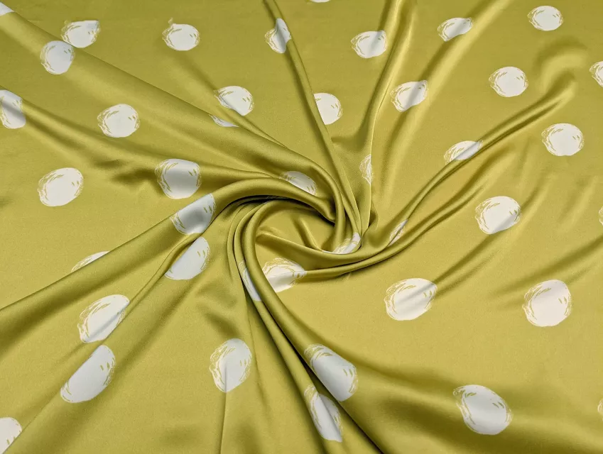 Шовк Армані горох 30 мм, золотий - фото 1 - інтернет-магазин tkani-atlas.com.ua