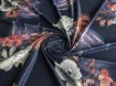Трикотаж масло червоні квіти, темно-синій - інтернет-магазин tkani-atlas.com.ua