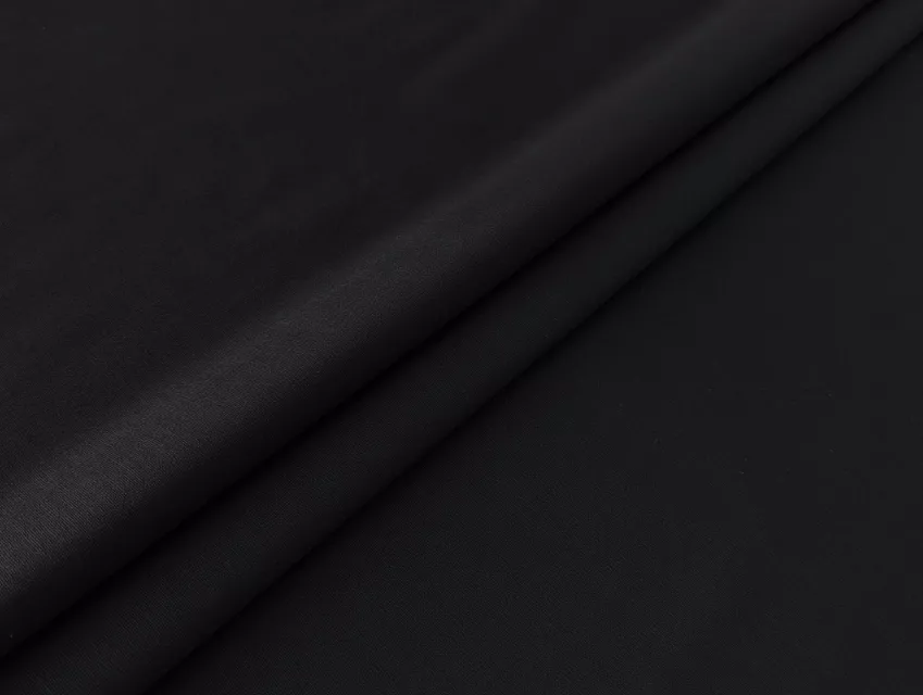Поплин рубашечный стрейчевый однотонный, черный - фото 1 - интернет-магазин tkani-atlas.com.ua
