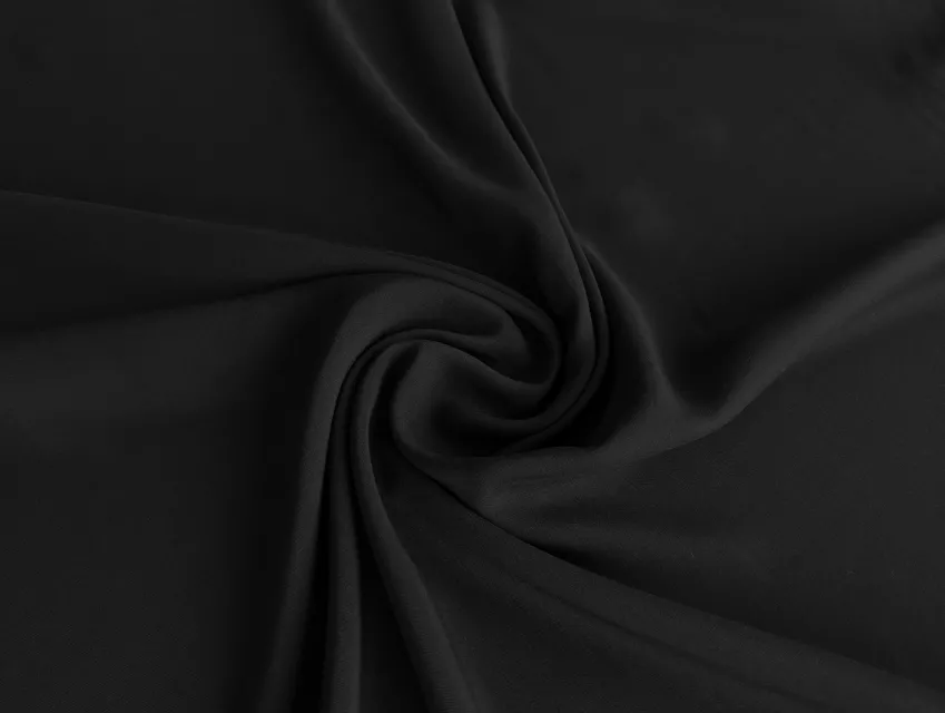 Штапель однотонный, черный - фото 1 - интернет-магазин tkani-atlas.com.ua