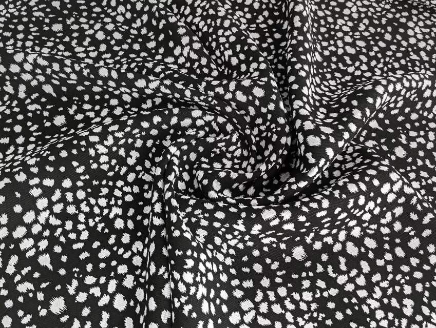 Штапель Бельмондо гепард, черный - фото 1 - интернет-магазин tkani-atlas.com.ua