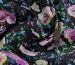Штапель Бельмондо цветочная акварель, черный - фото 2 - интернет-магазин tkani-atlas.com.ua