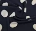 Софт принт горошки, темно-синій - фото 1 - інтернет-магазин tkani-atlas.com.ua