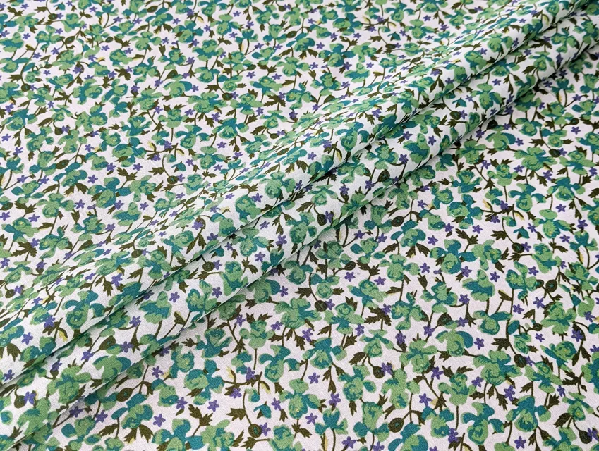 Котон весняна галявина, зелений - фото 1 - інтернет-магазин tkani-atlas.com.ua