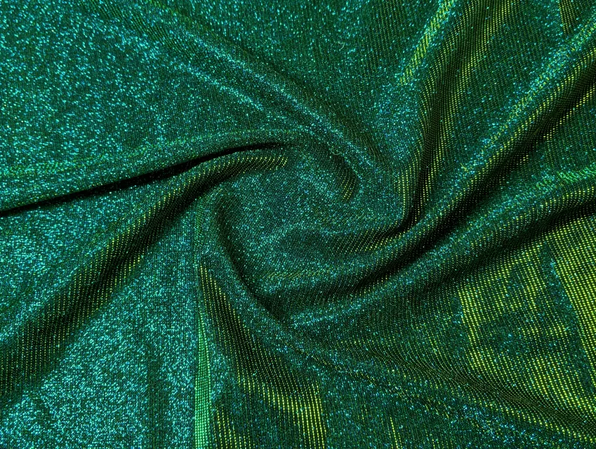 Трикотаж диско хамелеон, зеленая бирюза - фото 1 - интернет-магазин tkani-atlas.com.ua