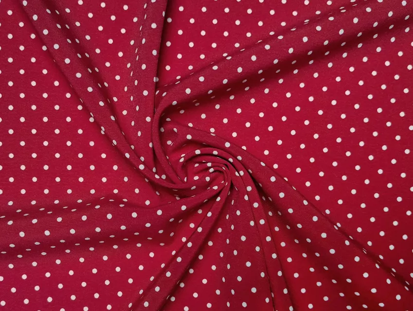 Софт принт горошок 2 мм, червоний - фото 1 - інтернет-магазин tkani-atlas.com.ua
