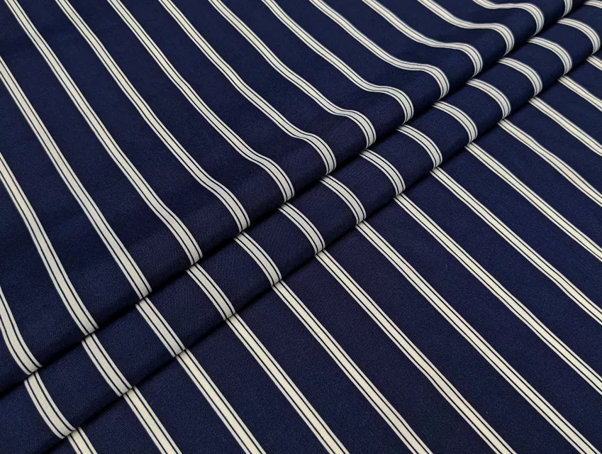 Софт принт смужка, темно-синій - фото 1 - інтернет-магазин tkani-atlas.com.ua