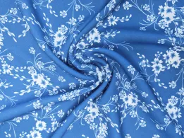 Дона креп квіткове плетіння, блакитний - інтернет-магазин tkani-atlas.com.ua