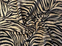 Штапель зебра, коричневый - интернет-магазин tkani-atlas.com.ua