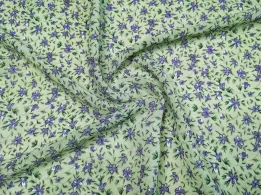 Шифон креповий райський сад, оливковий - інтернет-магазин tkani-atlas.com.ua