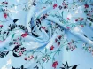 Софт принт цветочное плетение, голубой - интернет-магазин tkani-atlas.com.ua