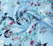 Софт принт квіткове плетіння, блакитний - фото 1 - інтернет-магазин tkani-atlas.com.ua