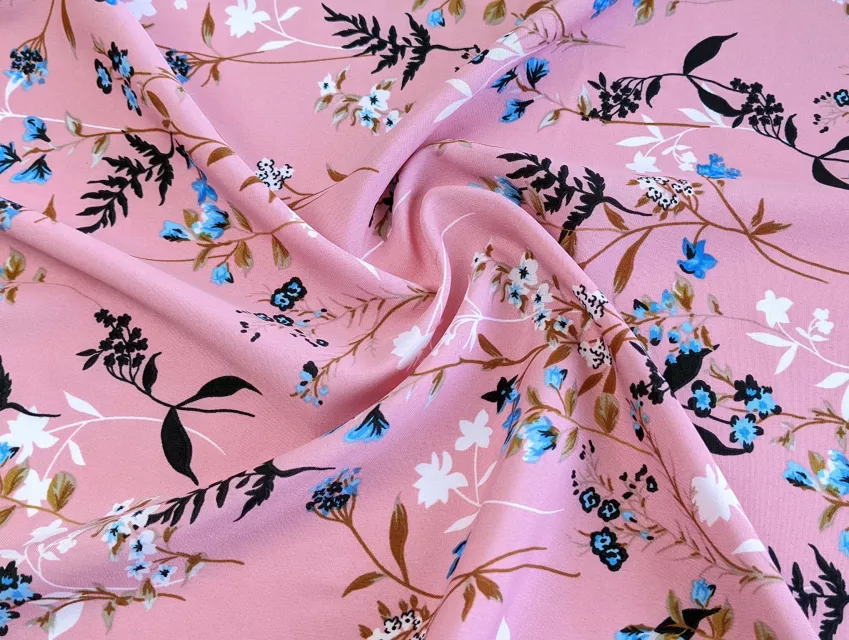 Софт принт цветочное плетение, розовый - фото 1 - интернет-магазин tkani-atlas.com.ua